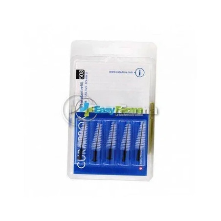 Curaprox Interdental Brushes CPS 508 Implant Refill 5 Pieces Black Conical 4.5mm Diameter 8.5mm Effectiveness - Pack of