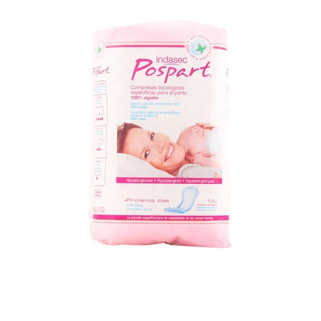 Indasec Indasec Postpartum Tocological Compresses 100 Cotton 12 Units