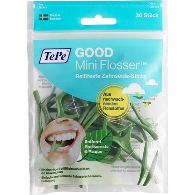 TEPE GOOD Mini Flosser Green 36 Pieces - Pack of 36