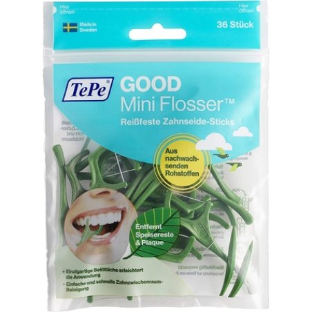 TEPE GOOD Mini Flosser Green 36 Pieces - Pack of 36