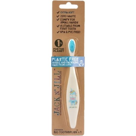 Jack N' Jill Kids Plastic Free Bio Toothbrush with Soft Nylon Bristles - Unicorn