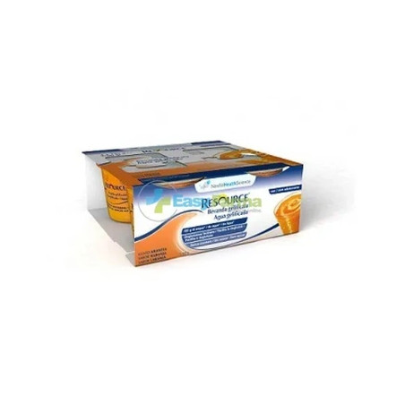 Nestle Resource Acqua Gelificata Hydrating And Refreshing Food Supplement Orange Flavor 4x125 Ml