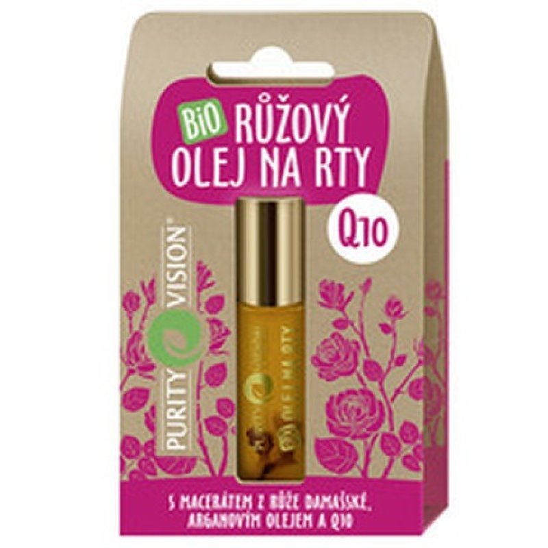 Purity Vision Organic Rose Lip Oil Q10 10 Ml