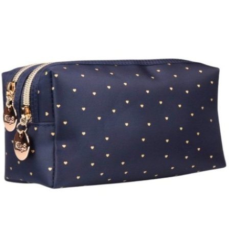 Killys Cosmetic Bag With Two Zippers In Black Velvet