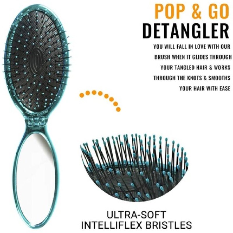WetBrush Pop and Go Detangler Blue-Green