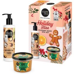 Organic Shop Holiday Bliss Elegant Body Spa Set with Gingerbread Body Scrub
