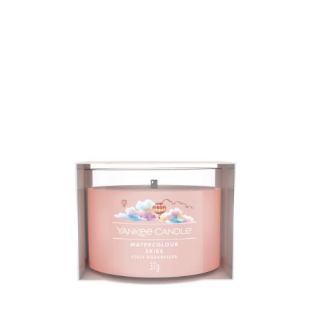 Yankee Candle Watercolour Skies wax candle Round Cashmere wood, Jasmine, Musk Pink 1 pc(s)