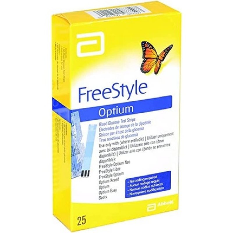 Freestyle Optium Blood Glucose Test Strips