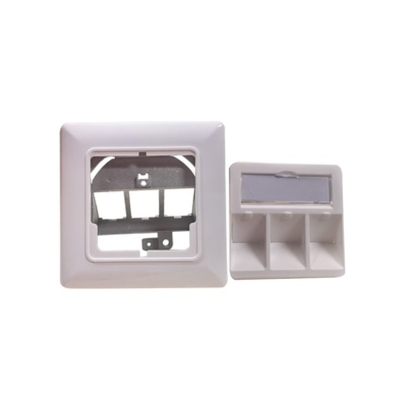 Helos Keystone Connection Box Stylish 3fold Pure White