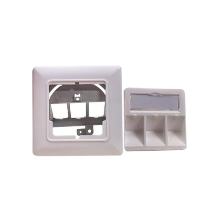 Helos Keystone Connection Box Stylish 3fold Pure White