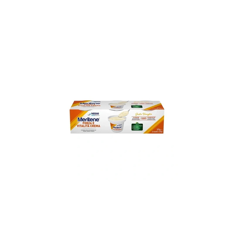 Nestle Meritene Forza E Vitalit Cream Nutritional Supplement Multivitamin And High Protein Vanilla Flavor 3 Cups