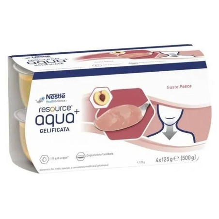Nestle Resource Aqua Gelified Peach Cup 6 X 125 Grams