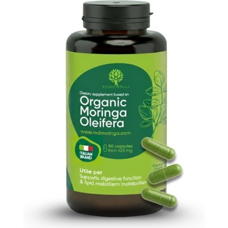Organic Moringa Oleifera Capsules 100% Natural Superfood High Fiber