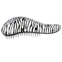 Dtangler Hair Brush With Zebra White Handle
