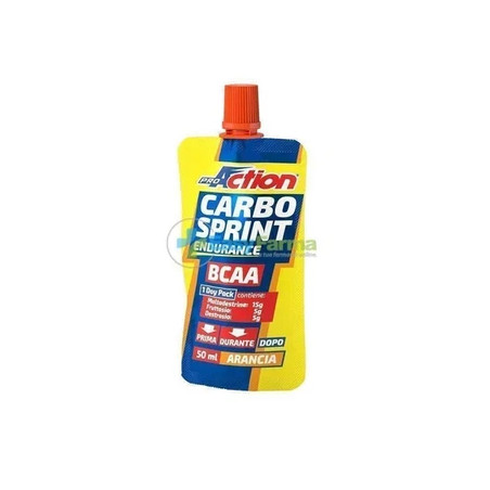 Proaction Carbo Sprint Bcaa Liquid Supplement Based On Carbohydrates And Branchedchain Amino Acids Orange Flavor 50 Ml