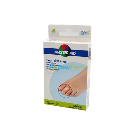 Pietrasanta Pharma Master Aid Foot Care Gel Toe Covers Size Small 55x15mm 2 Pieces