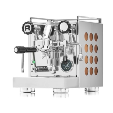Rocket Appartamento Compact Portafilter Espresso Machine Chrome Copper