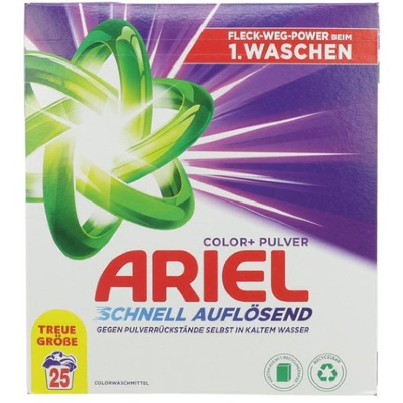 ARIEL Lessive en poudre Color , 1,5 kg - 25 lavages