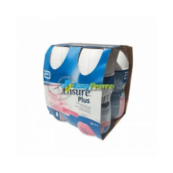 Abbott Ensure Plus Highcalorie Nutritional Supplement Strawberry Flavor 4x220 Ml