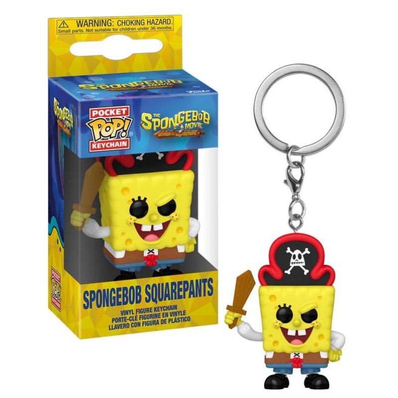 THE SPONGEBOB MOVIE - Pocket Pop Keychain - Bob (Pirate)