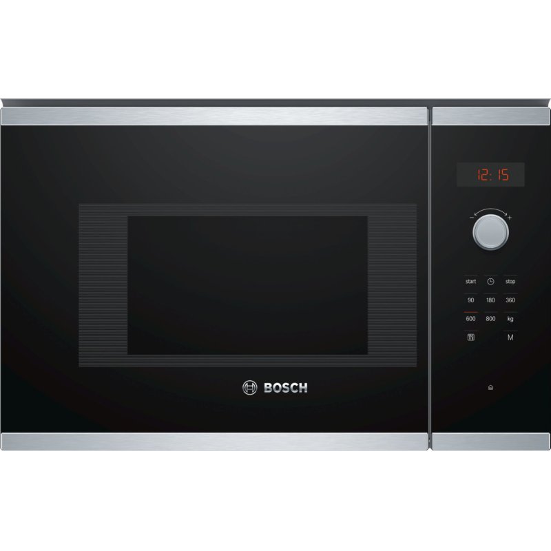 Bosch Serie 4 BFL523MS0 microwave Black, Stainless steel Solo microwave Built-in 20 L 800 W