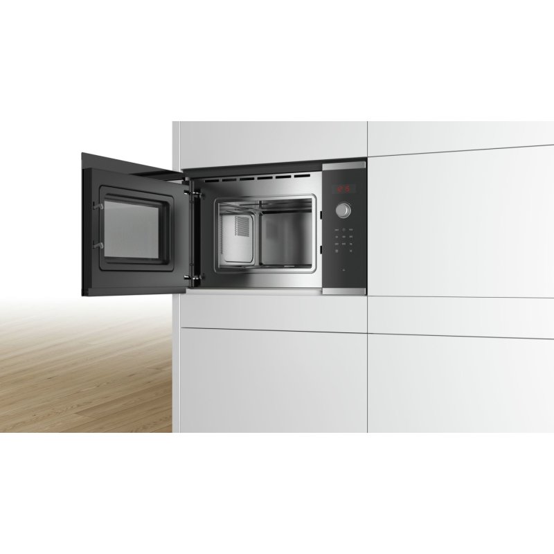 Bosch Serie 4 BFL523MS0 micro-onde Noir, Acier inoxydable Micro-onde simple Intégré 20 L 800 W