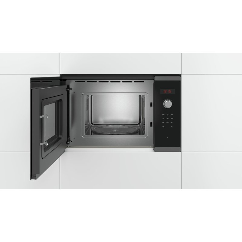 Bosch Serie 4 BFL523MS0 microwave Black, Stainless steel Solo microwave Built-in 20 L 800 W