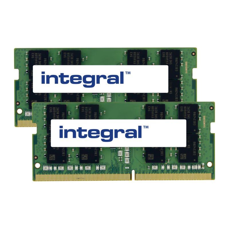 Integral 16GB (2X8GB) LAPTOP RAM MODULE KIT DDR4 2400MHZ PC4-19200 UNBUFFERED NON-ECC SODIMM 1.2V 1GX8 CL17