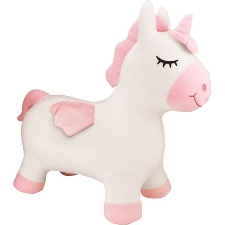 Lexibook - Inflatable Jumping Plush Unicorn (BGP050UNI)