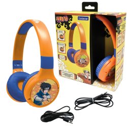 Lexibook - 2 in 1 foldable Naruto Design Headphones (HPBT010NA)