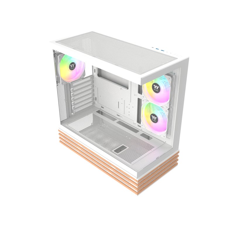 View 270 Plus WS ARGB (weiß/holz, Tempered Glass x 2, Holz-Struktur)