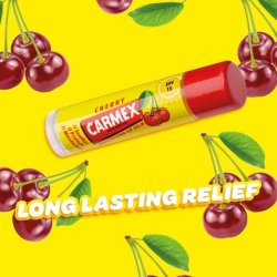 Carmex Cherry Lip Balm Stick SPF 15 for Sun Protection - Soothes and Repairs