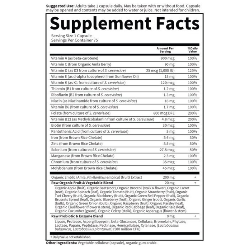 Garden of Life 0658010114035 vitamin/multivitamin Multivitamins