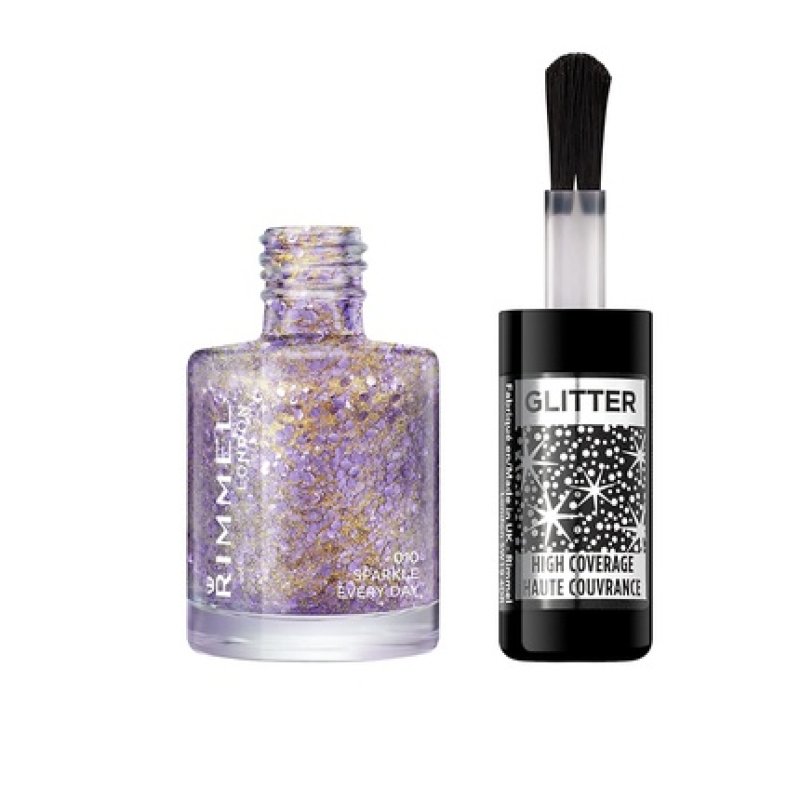 Rimmel Precious Stones Nail Polish Sparkle Every Day Lilac