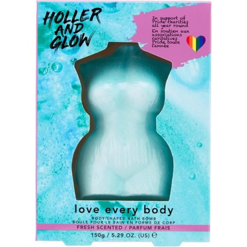 Holler And Glow Love Everybody Body Shaped Bath Bomb