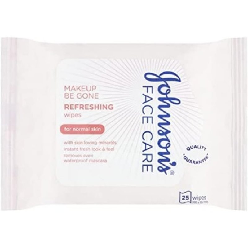 Johnson's Face Care Makeup Be Gone Refreshing Wipes 25
