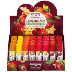 Sabrina Lip Balm With Fruit Flavour Assorted Flavors Vanilla Banana Orange Strawberry Peach Cherry 34g