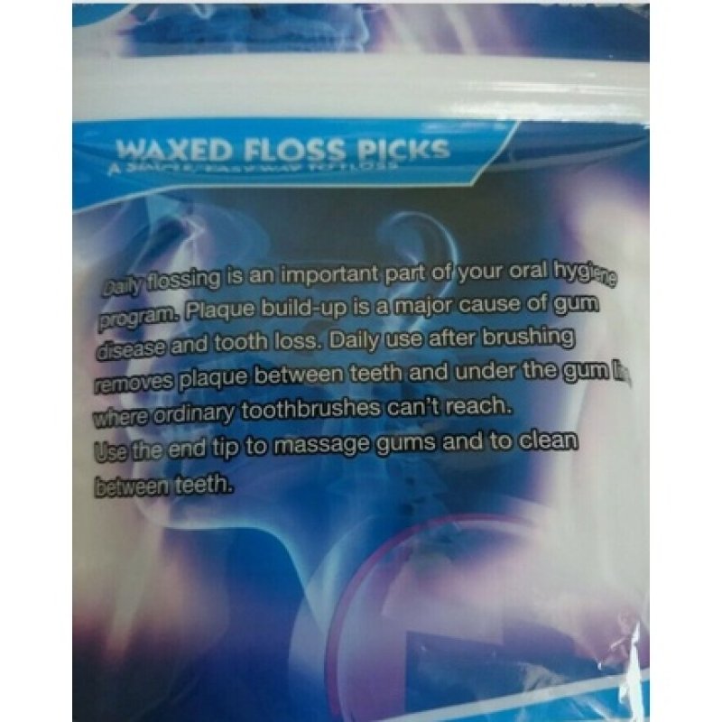 Medic Oral Waxed Floss Picks Fresh Mint Dental Flossers Tooth P Shaped