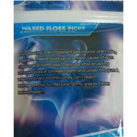 Medic Oral Waxed Floss Picks Fresh Mint Dental Flossers Tooth P Shaped