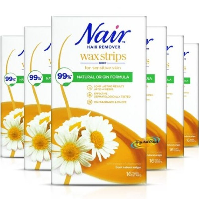 Nair Body Wax Strips with Chamomile Extract for Legs and Body 16 Strips