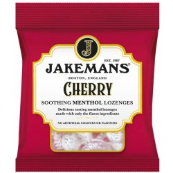 Cauldon Ceramics Jakemans Cherry Flavour 73g Bags - Pack Of 2 - Soothing Menthol