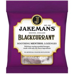 Jakemans Blackcurrant Flavour 73g Bags - Pack Of 2 - Soothing Menthol Sweets