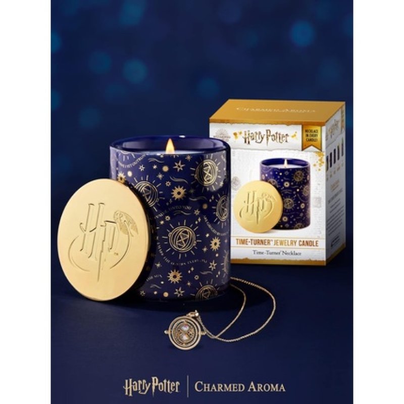 Harry Potter Time Tuner Scented Candle with Lime Necklace by Charmed