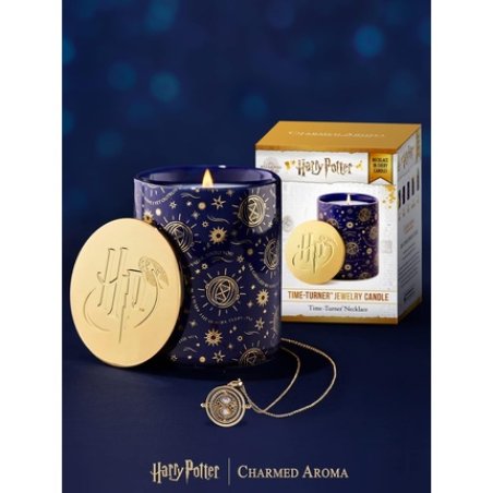 Harry Potter Time Tuner Scented Candle with Lime Necklace by Charmed