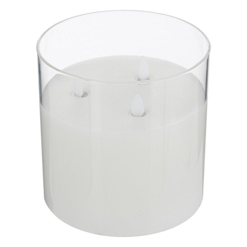 Led Candle Sena 15x15cm Glass Container