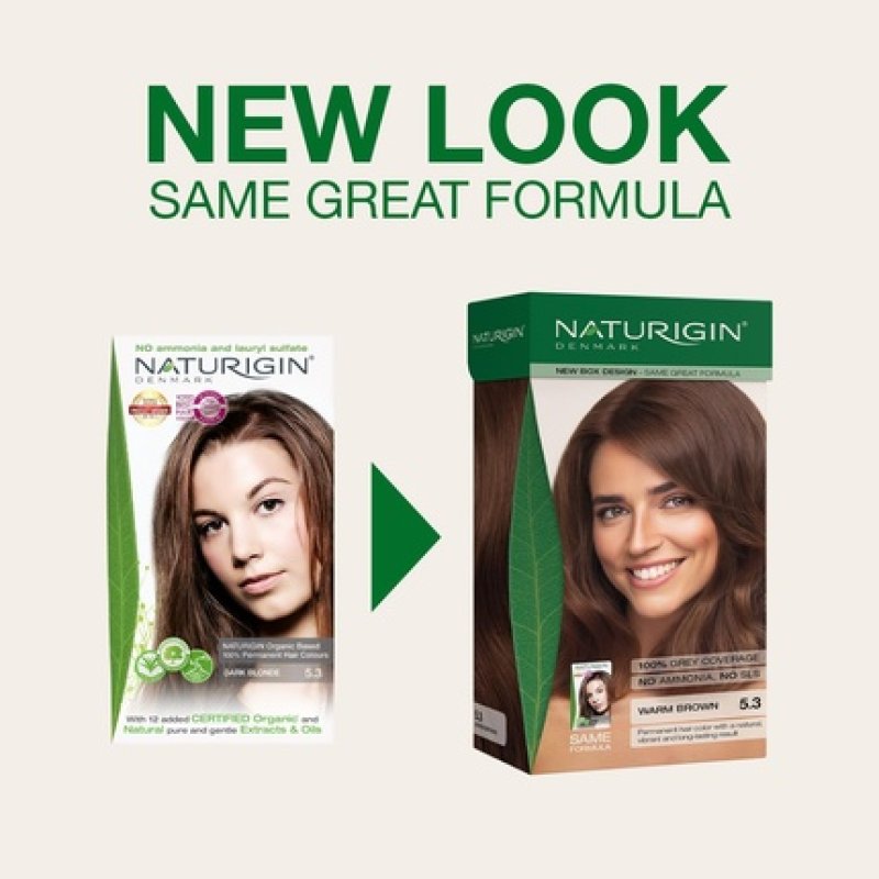 Naturigin Warm Brown Hair Dye 53 Permanent Hair Color with Natural Ingredients