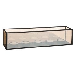 Atmosphera Glass Infinity Candle Holder 34 x 82 cm Black - Pack of 5