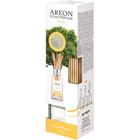 Areon Home Luxury Perfume Reed Diffuser Sunny Home with 10 Rattan Reeds