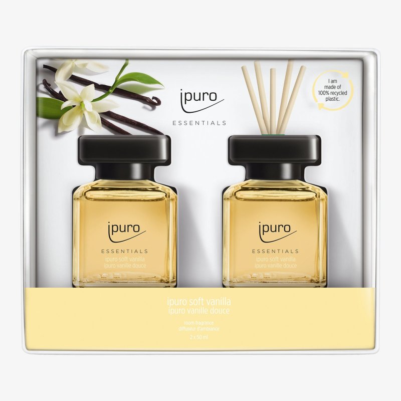 ipuro ESSENTIALS soft vanilla diffuseur aromatique Flacon de parfum Jaune