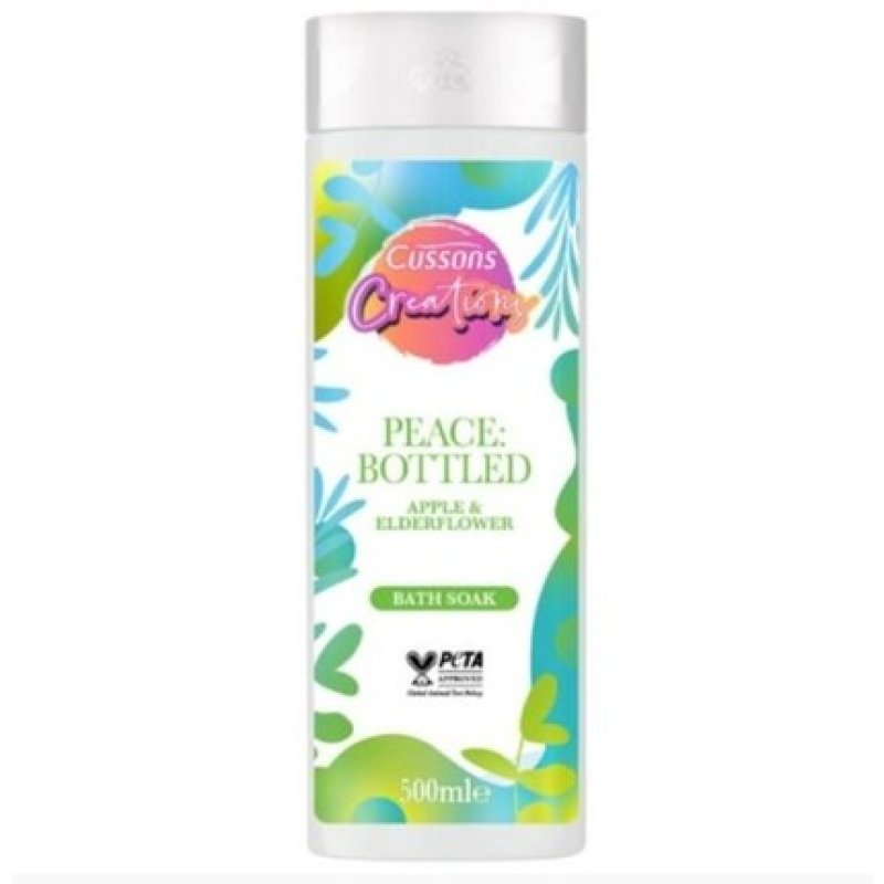 Cussons Peace Apple & Elderflower Bath Soak for Hygiene and Freshness 400ml